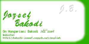 jozsef bakodi business card